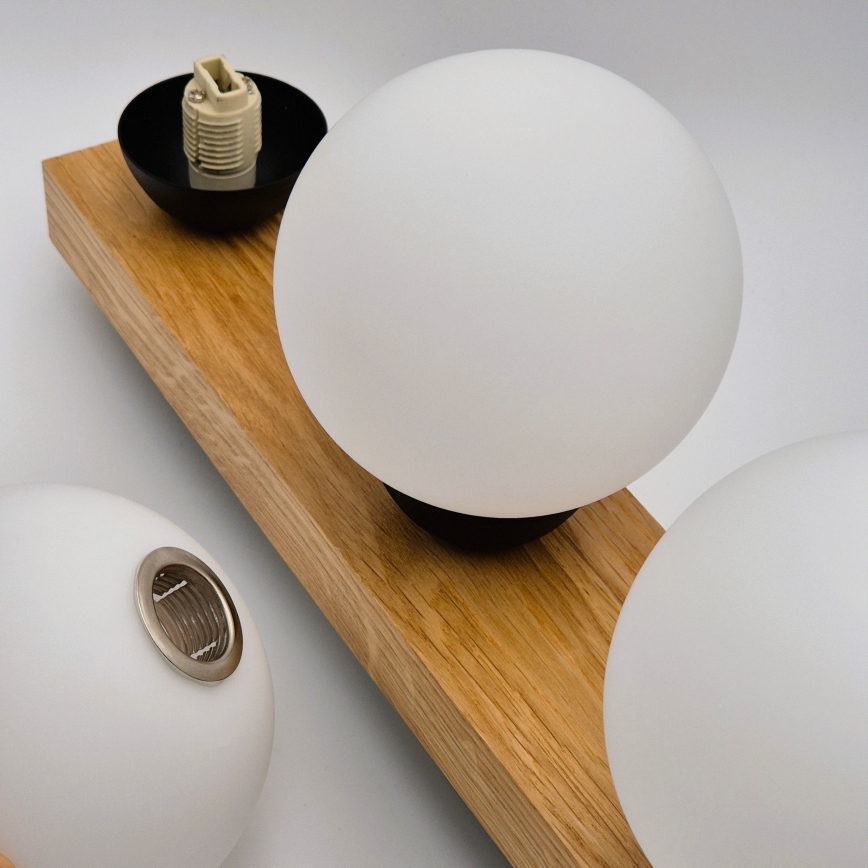 Припотолочная люстра MATTE 2xE27/15W/230V + 3xG9/5W/230V черный/дуб