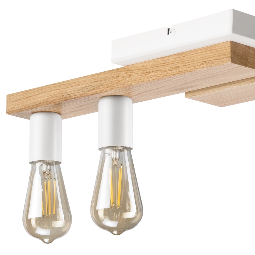 Припотолочная люстра MATTE 4xE27/15W/230V белый/дуб