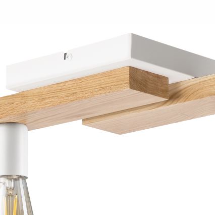 Припотолочная люстра MATTE 4xE27/15W/230V белый/дуб