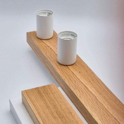 Припотолочная люстра MATTE 4xE27/15W/230V белый/дуб