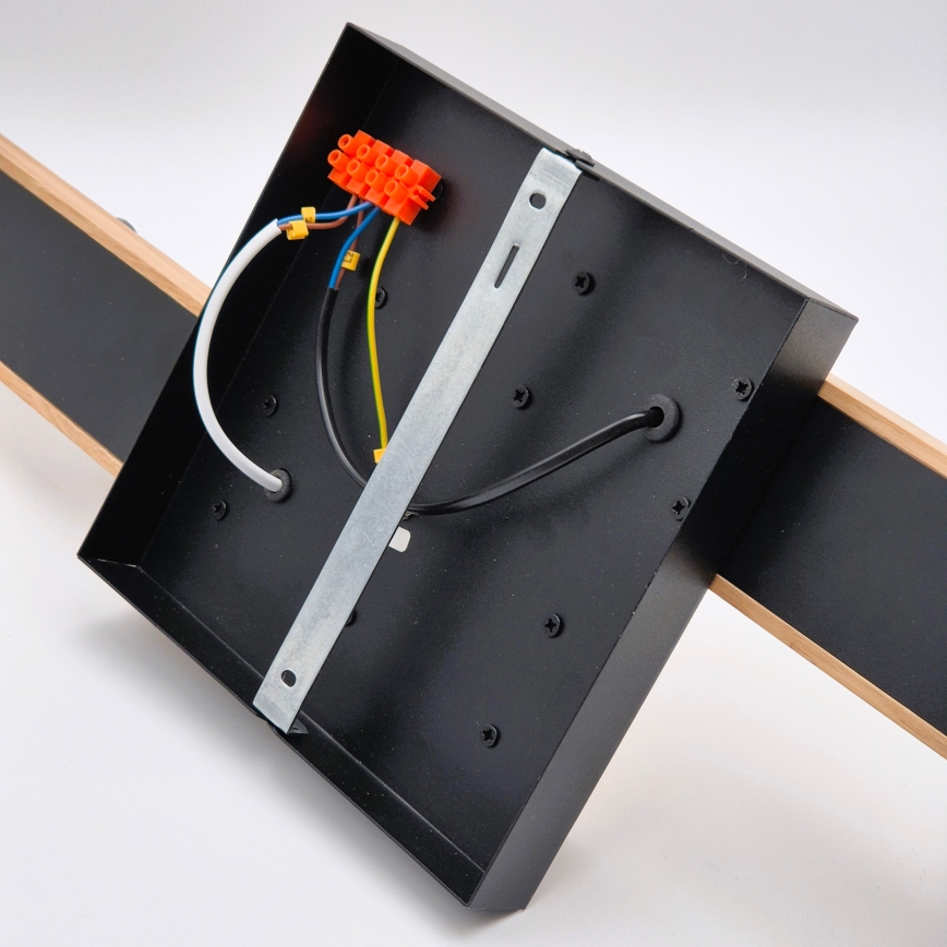 Припотолочная люстра MATTE 4xE27/15W/230V черный/дуб