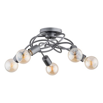 Припотолочная люстра MAXIS 5xE27/15W/230V серый