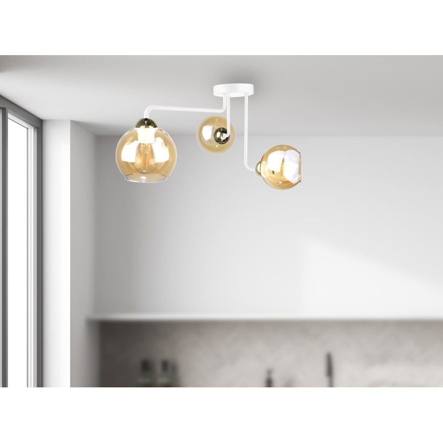 Припотолочная люстра MONDE WHITE 3xE27/60W/230V