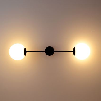 Припотолочная люстра MOON 2xE27/15W/230V черный