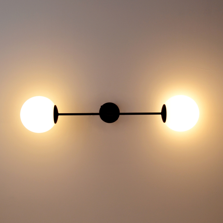 Припотолочная люстра MOON 2xE27/15W/230V черный