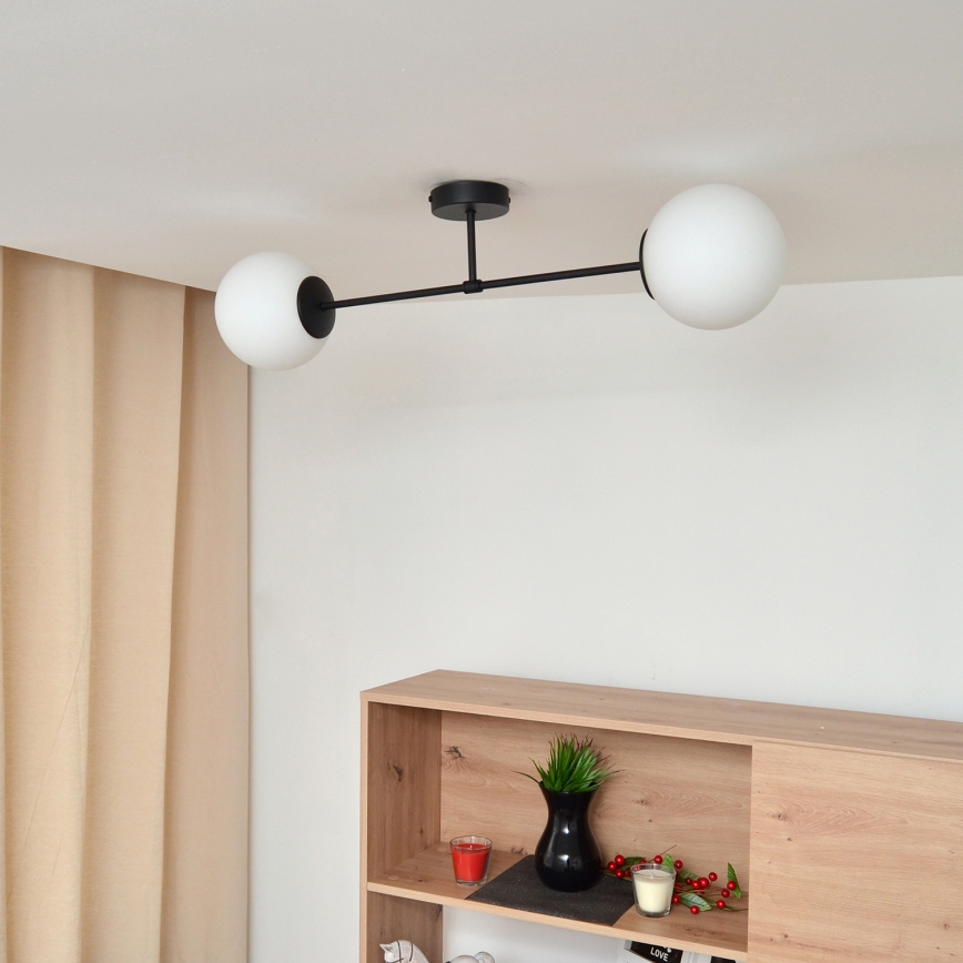 Припотолочная люстра MOON 2xE27/15W/230V черный