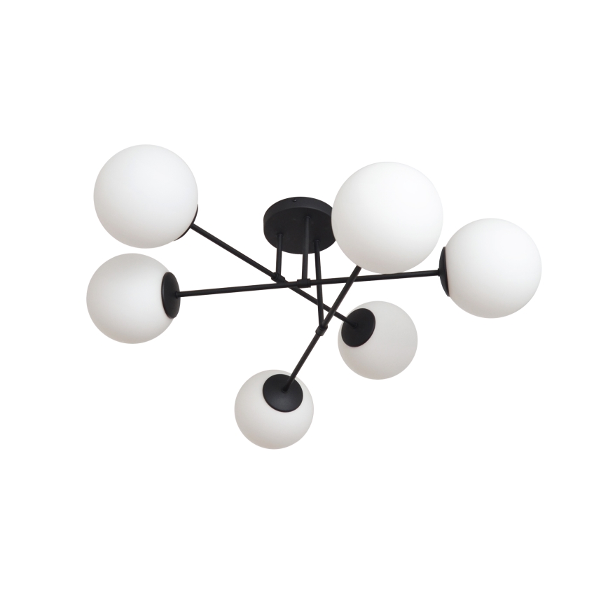 Припотолочная люстра MOON 6xE27/15W/230V черный