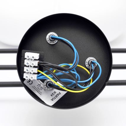 Припотолочная люстра MOON 6xE27/15W/230V черный