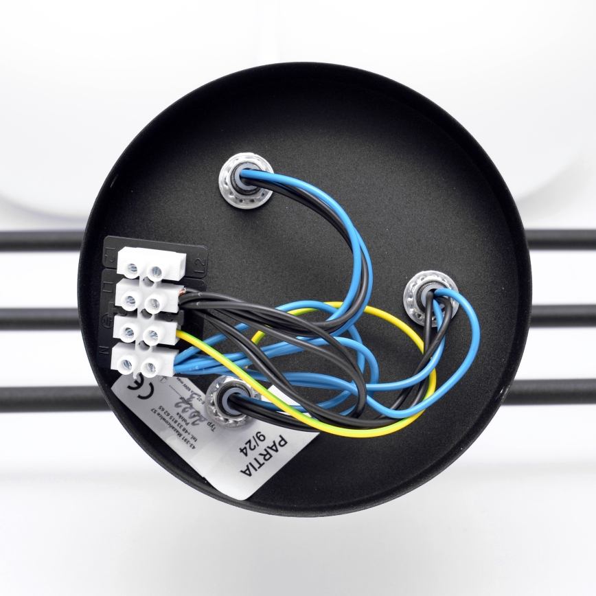 Припотолочная люстра MOON 6xE27/15W/230V черный