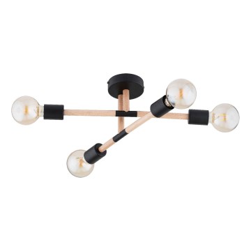 Припотолочная люстра OTELLO 4xE27/15W/230V черная/бежевая