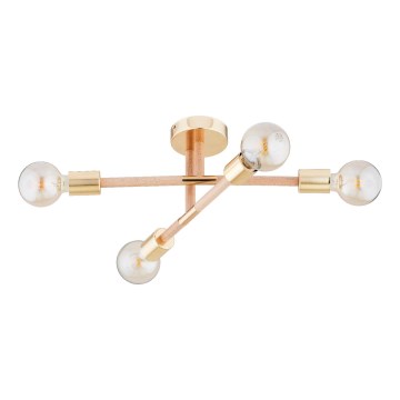 Припотолочная люстра OTELLO 4xE27/15W/230V золотая/бежевая