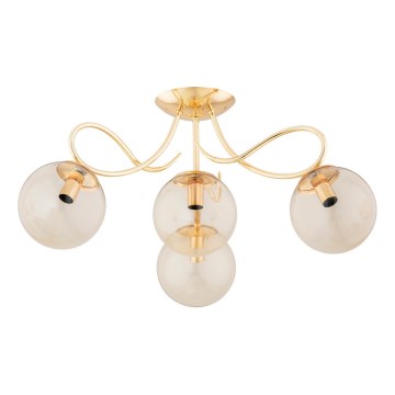 Припотолочная люстра OXA 4xE14/10W/230V золотая