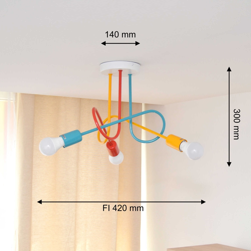 Припотолочная люстра OXFORD 3xE27/15W/230V