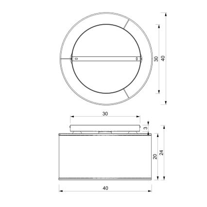 Припотолочная люстра RATTAN 3xE27/60W/230V ротанг