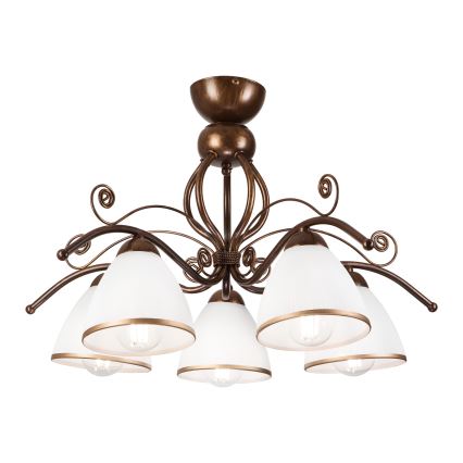 Припотолочная люстра RETRO 5xE27/60W/230V бронзовая патина