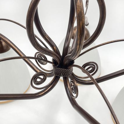 Припотолочная люстра RETRO 5xE27/60W/230V бронзовая патина