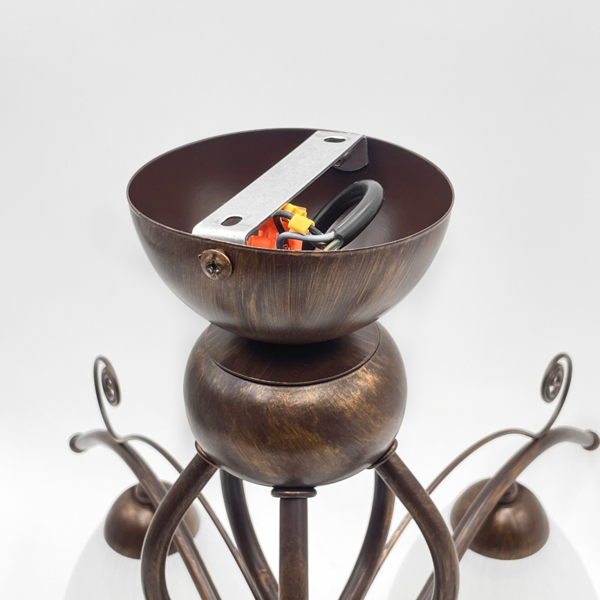 Припотолочная люстра RETRO 5xE27/60W/230V бронзовая патина