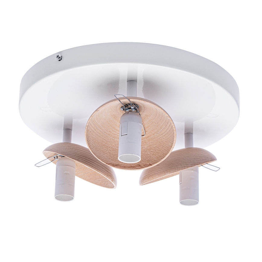 Припотолочная люстра SFERA WOOD 3xE14/40W/230V белая