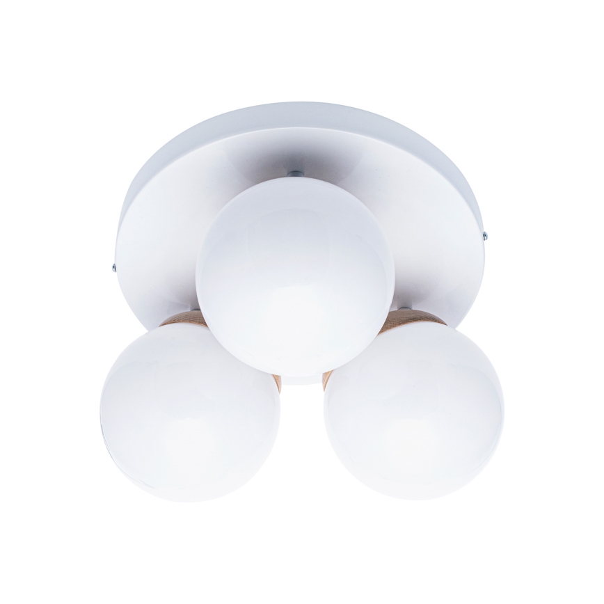 Припотолочная люстра SFERA WOOD 3xE14/40W/230V белая