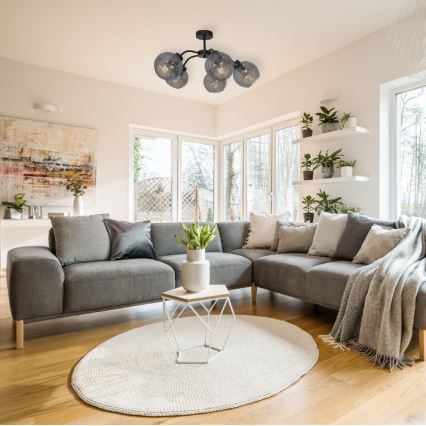 Припотолочная люстра SOFIA 5xE27/60W/230V черная