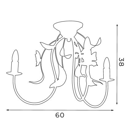 Припотолочная люстра SUMMER 3xE14/60W/230V