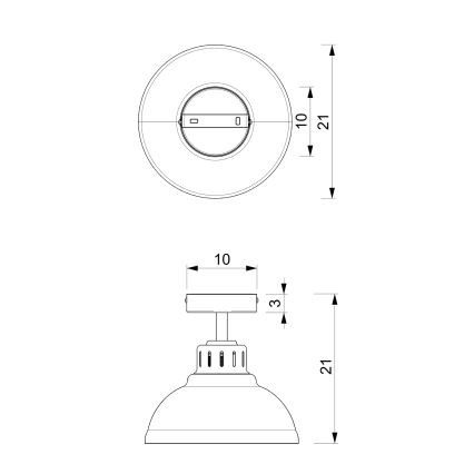 Припотолочная люстра SVEN 1xE27/15W/230V латунь