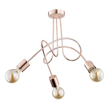 Припотолочная люстра TANGO 3xE27/15W/230V медный