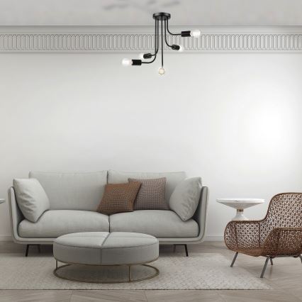 Припотолочная люстра TRINITY 5xE27/15W/230V черный