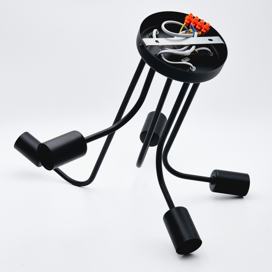 Припотолочная люстра TRINITY 5xE27/15W/230V черный