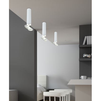 Припотолочная люстра TUBA 1xGU10/50W/230V белая