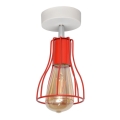 Припотолочная люстра TUBE II 1xE27/15W/230V красная
