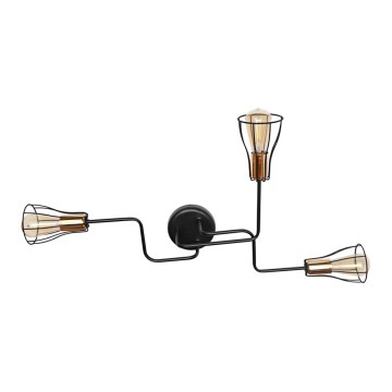 Припотолочная люстра TUBE II 3xE27/15W/230V черная 