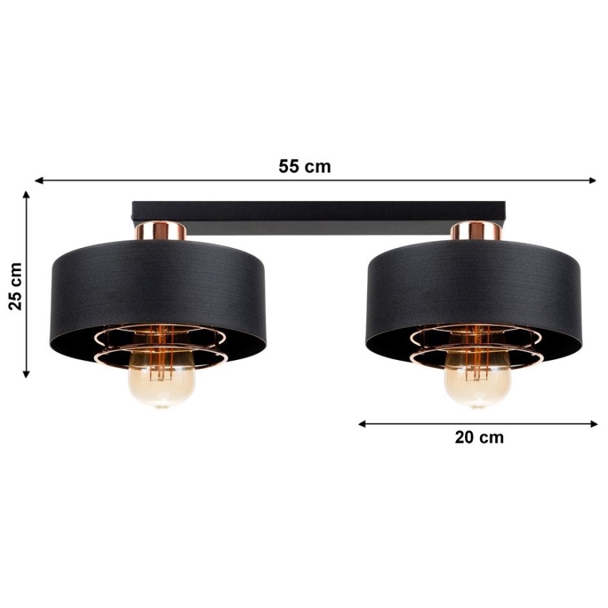 Припотолочная люстра VEST 2xE27/60W/230V
