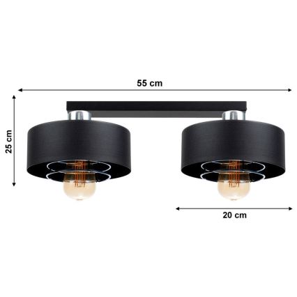 Припотолочная люстра VEST 2xE27/60W/230V