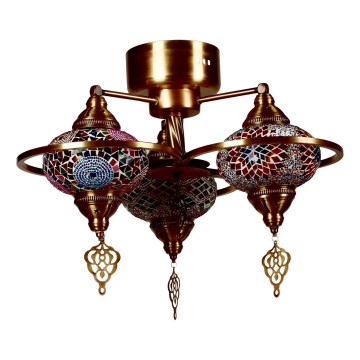 Припотолочная люстра YENI 3xE27/40W/230V латунь