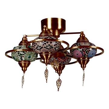 Припотолочная люстра YENI 4xE27/40W/230V латунь