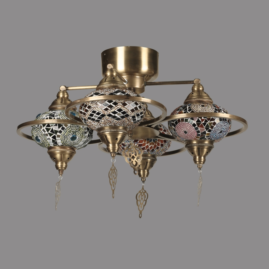 Припотолочная люстра YENI 4xE27/40W/230V латунь