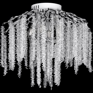 Припотолочная люстра 6xE14/60W/230V + 3xLED/3W диаметр 54 см блестящий хром