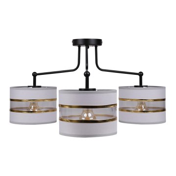 Припотолочная люстра ANDY 3xE27/40W/230V серый/золотистый/черный