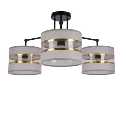 Припотолочная люстра ANDY 3xE27/40W/230V серый/золотистый/черный