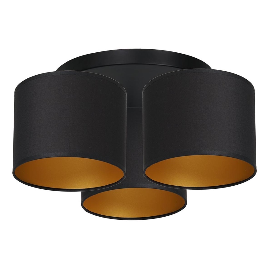 Припотолочная люстра ARDEN 3xE27/60W/230V черный/золотой
