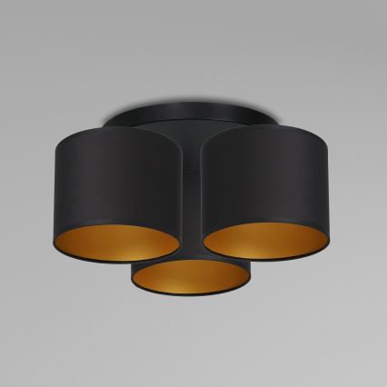 Припотолочная люстра ARDEN 3xE27/60W/230V черный/золотой