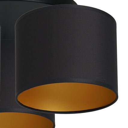 Припотолочная люстра ARDEN 3xE27/60W/230V черный/золотой