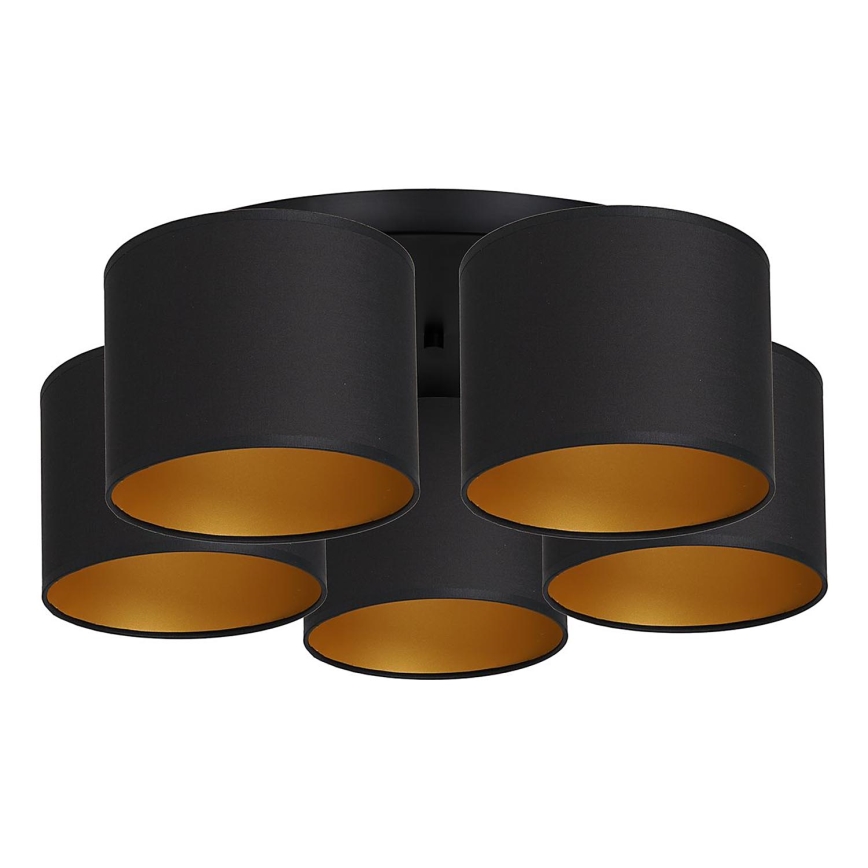 Припотолочная люстра ARDEN 5xE27/60W/230V черный/золотой
