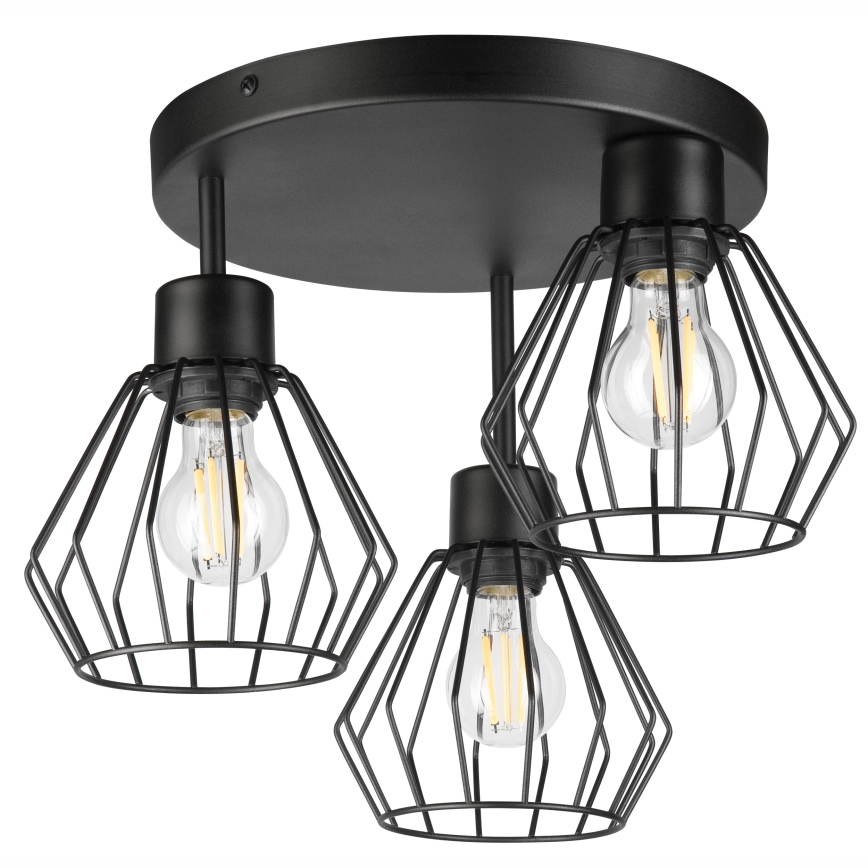 Припотолочная люстра AUDREY 3xE27/60W/230V черный