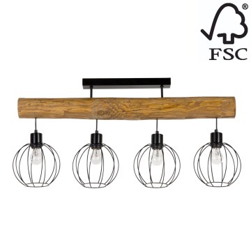 Припотолочная люстра BERIS 4xE27/25W/230V сосна - сертифицировано FSC