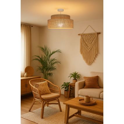 Припотолочная люстра BOHO 1xE27/60W/230V бежевый