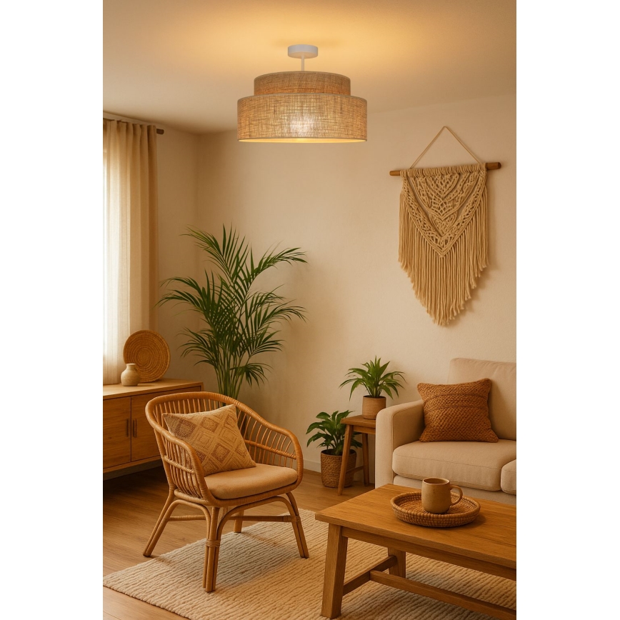 Припотолочная люстра BOHO 1xE27/60W/230V бежевый