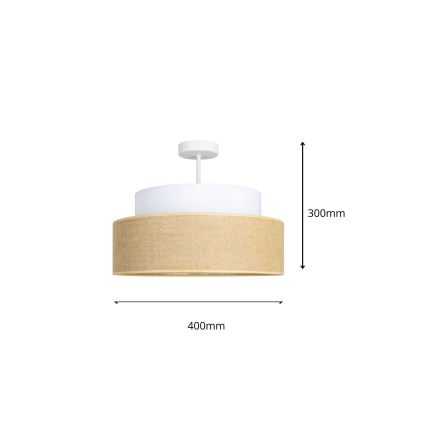 Припотолочная люстра BOHO 1xE27/60W/230V диаметр 40 см белый/бежевый