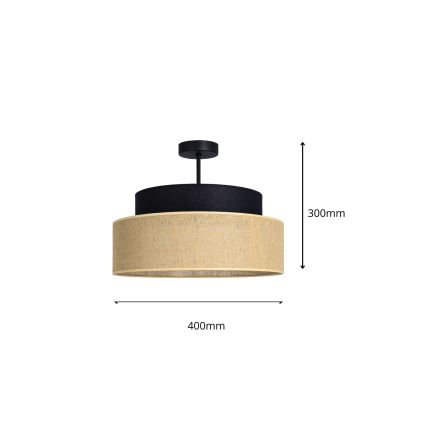 Припотолочная люстра BOHO 1xE27/60W/230V диаметр 40 см черный/бежевый